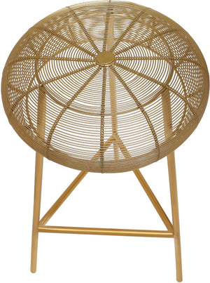 Tuscany Iron Contemporary Gold Metal Bar Stool - 16" W x 16" D x 30.5" H