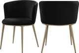 Skylar Velvet Contemporary Dining Chair - Set of 2