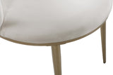 Skylar Velvet / Engineered Wood / Iron / Foam Contemporary Cream Velvet Dining Chair - 23.5" W x 23.5" D x 30" H