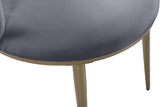 Skylar Velvet / Engineered Wood / Iron / Foam Contemporary Grey Velvet Dining Chair - 23.5" W x 23.5" D x 30" H