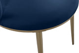 Skylar Velvet / Engineered Wood / Iron / Foam Contemporary Navy Velvet Dining Chair - 23.5" W x 23.5" D x 30" H