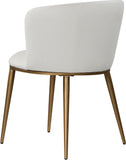 Skylar Faux Leather / Iron / Engineered Wood / Foam Contemporary White Faux Leather Dining Chair - 23.5" W x 23.5" D x 30" H