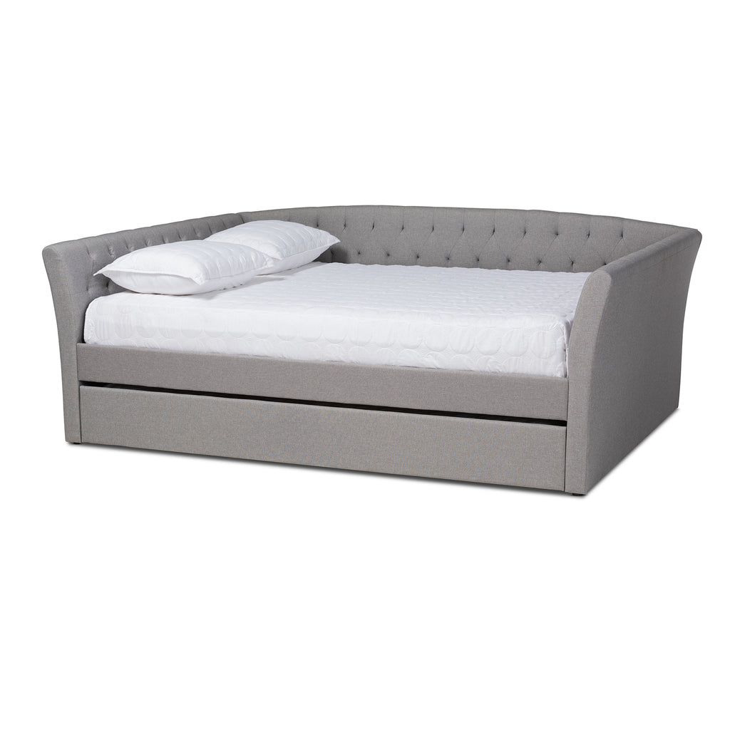 Delora Modern Contemporary Fabric Upholstered Queen Size Daybed