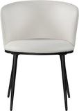 Skylar Faux Leather / Iron / Engineered Wood / Foam Contemporary White Faux Leather Dining Chair - 23.5" W x 23.5" D x 30" H