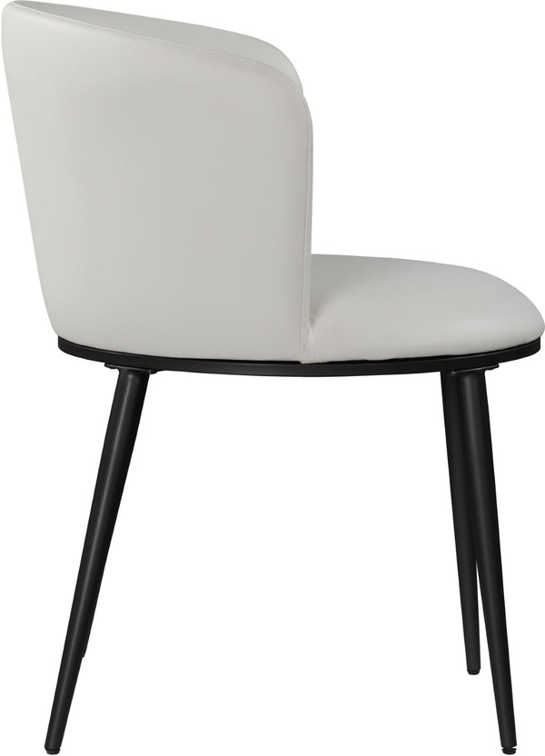 Skylar Faux Leather / Iron / Engineered Wood / Foam Contemporary White Faux Leather Dining Chair - 23.5" W x 23.5" D x 30" H