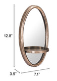 Zuo Modern Petite Steel, MDF, Glass Modern Commercial Grade Mirror Gold Steel, MDF, Glass