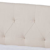 Baxton Studio Delora Modern and Contemporary Beige Fabric Upholstered Queen Size Daybed