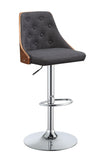 Camila Contemporary/Casual Swivel Adjustable Stool (1Pc) Linen • Walnut 96750-ACME