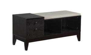 Boyet Transitional Bench with Storage Fabric (tbc) • Black 96770-ACME