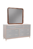 Alpine Furniture Belham Mirror 1971-06 Two Tone - Dark Walnut & Black Mahogany Solids & Veneer 40 x 2 x 37.5