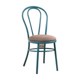 Jakia Industrial Side Chair (Set-2) Latte Fabric (latte) • Teal (Frosted Teal - Powder Coating) 96814-ACME
