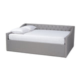 Baxton Studio Haylie Modern and Contemporary Light Grey Fabric Upholstered Full Size Daybed 