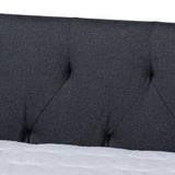 Baxton Studio Haylie Modern and Contemporary Dark Grey Fabric Upholstered Queen Size Daybed 
