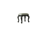 House Delphine Transitional Stool Two Tone Ivory Fabric(CX19141-1) & Charcoal Finish 96885-ACME