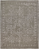 Bella High/Low Floral Wool Rug, Warm Silver Gray, 9ft x 12ft Area Rug