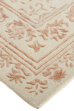 Bella High/Low Floral Wool Rug, Sand Beige/Blush Pink, 9ft x 12ft Area Rug