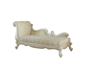 Picardy Transitional/Vintage Chaise with Pillows Antique Pearl 96910-ACME