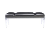 Sadie Glam/Contemporary Bench PU • Clear Acrylic Leg 96947-ACME