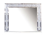 Modern Rectangular Table Mirror with Lighting Silver