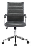 English Elm EE2718 100% Polyurethane, Plywood, Steel Modern Commercial Grade Office Chair Gray, Silver 100% Polyurethane, Plywood, Steel