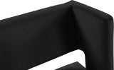 Caleb Velvet / Engineered Wood / Iron / Foam Contemporary Black Velvet Counter Stool - 19.5" W x 20.5" D x 36" H