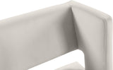 Caleb Velvet / Engineered Wood / Iron / Foam Contemporary Cream Velvet Counter Stool - 19.5" W x 20.5" D x 36" H