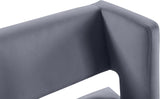 Caleb Velvet / Engineered Wood / Iron / Foam Contemporary Grey Velvet Counter Stool - 19.5" W x 20.5" D x 36" H