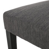 Kuna Contemporary Upholstered Dining Chair, Charcoal and Gray Noble House