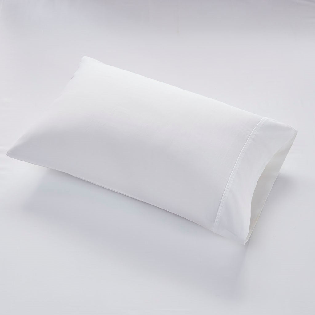 700 Thread Count Casual 60% Cotton 35% Polyester 5% Lyocell Triblend Antimicrobial Sheet Set in White