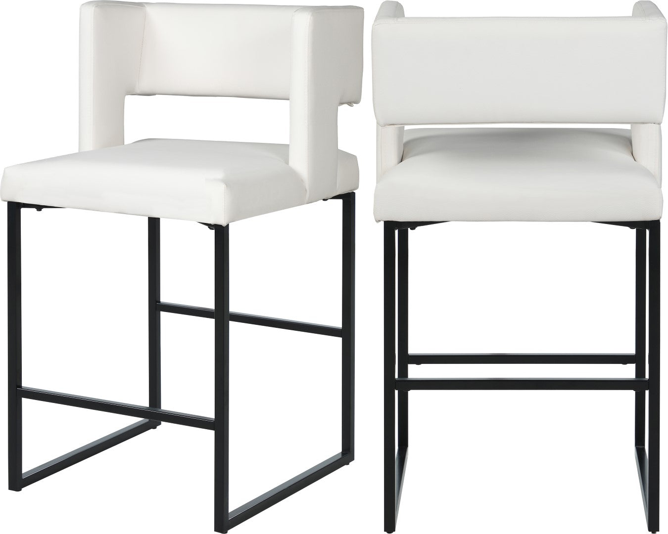Caleb Contemporary Counter Stool Set of 2 - Thumbnail 3