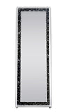 Nysa Glam/Modern Accent Mirror (Floor) Mirrored Frame w/Beveled Edge • Faux GemStones Inlay • Glass: 4mm Clear 97158-ACME