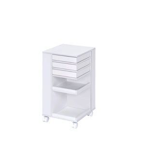 Nariah Contemporary Storage Cart White Frame 97217-ACME