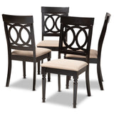 Lucie Modern Contemporary Fabric Upholstered Espresso Finished Wood Dining Chair (Set of 4)