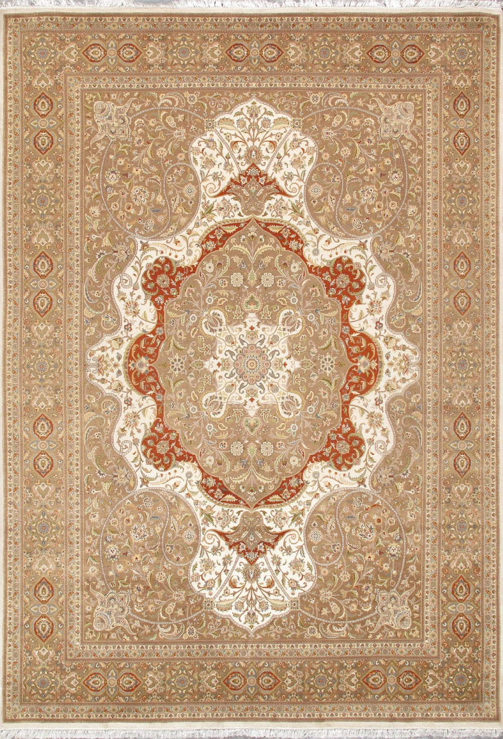 Pasargad Baku Collection Hand-Knotted Silk & Wool Area Rug 973318 10X14-PASARGAD