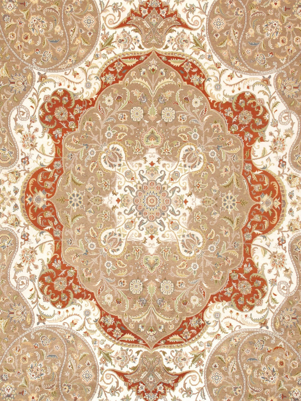 Pasargad Baku Collection Hand-Knotted Silk & Wool Area Rug 973318 10X14-PASARGAD