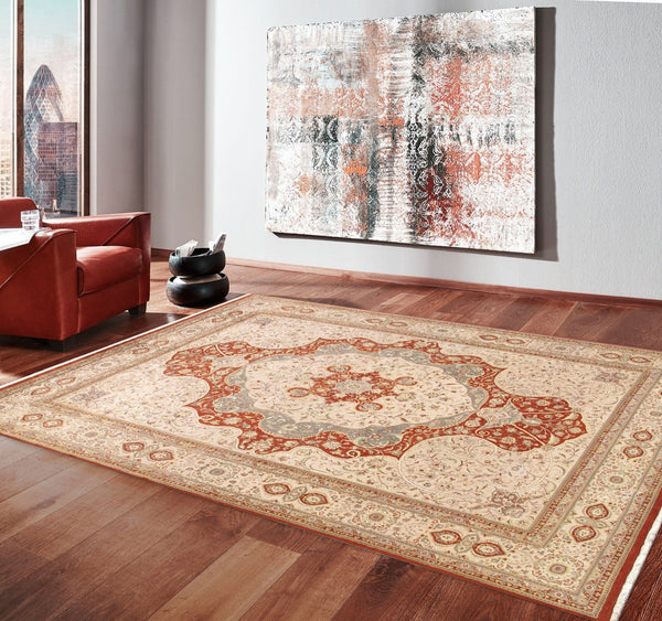 Pasargad Baku Collection Hand-Knotted Silk & Wool Area Rug 973319 10X14-PASARGAD