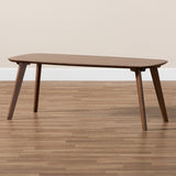 Baxton Studio Dahlia Mid-Century Modern Walnut Finished Coffee Table