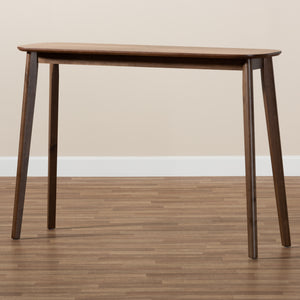 Baxton Studio Wendy Mid-Century Modern Walnut Finished Wood Console Table 