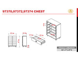 Elms Contemporary Chest WOOD CASE] Black  • Plastic Leg: Silver Finish (was chrome) (Handle/Leg) 97374-ACME