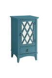 Ceara Contemporary/Casual Accent Table Teal • Mirror 97380-ACME