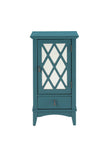 Ceara Contemporary/Casual Accent Table Teal • Mirror 97380-ACME