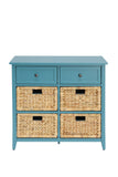 Flavius Transitional Console Table (6 Drawer) Teal (Blue) 97418-ACME