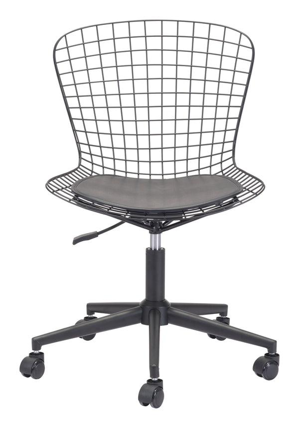 Zuo Modern Wire 100% Polyurethane, Steel Modern Commercial Grade Office Chair Black 100% Polyurethane, Steel