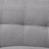 Baxton Studio Allister Mid-Century Modern Light Grey Fabric Upholstered Loveseat