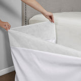 madison park simple fit casual 100 polyester microfiber wrap around adjustable bedskirt