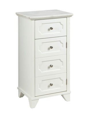 Shakeia Transitional Cabinet Marble Top • White (cc#) 97538-ACME