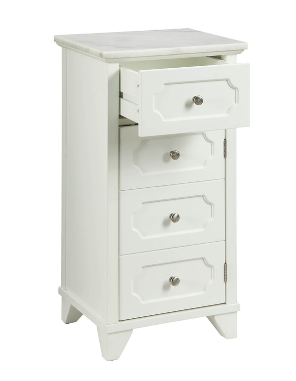 Shakeia Transitional Cabinet Marble Top • White (cc#) 97538-ACME