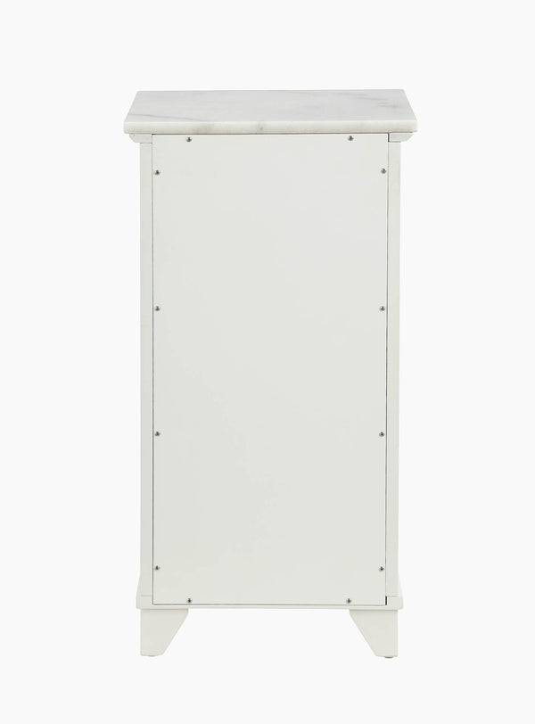 Shakeia Transitional Cabinet Marble Top • White (cc#) 97538-ACME