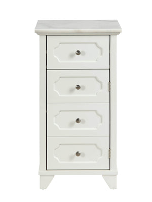 Shakeia Transitional Cabinet Marble Top • White (cc#) 97538-ACME