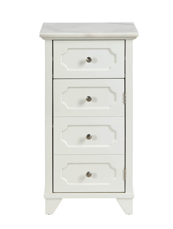 Shakeia Transitional Cabinet Marble Top • White (cc#) 97538-ACME